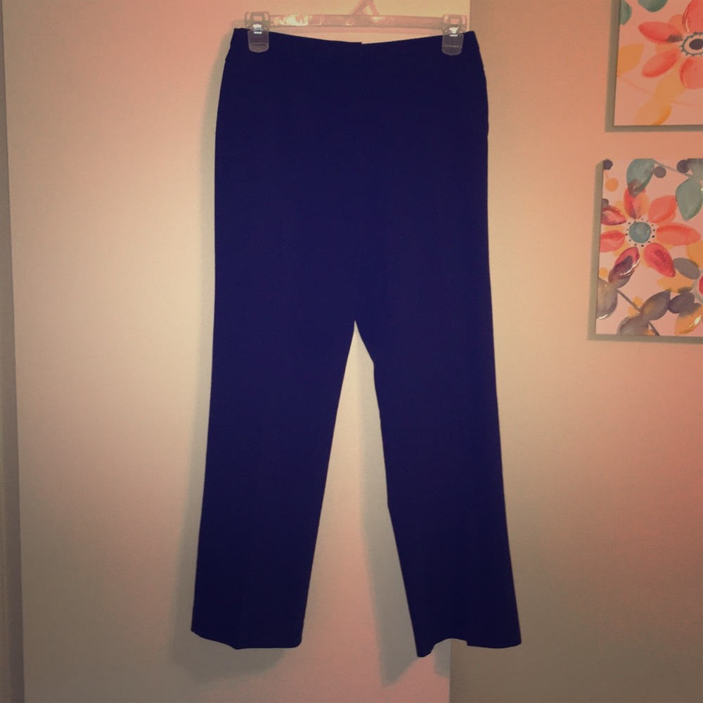 Straight leg black slacks